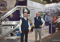 Grzegorz Mironiuk and Michal Domanski of Milbor, a Polish supplier of automated production lines for blueberries and other fruits.