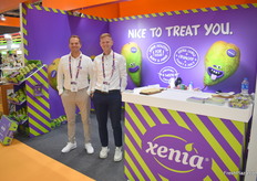 Jose de Dreu and Raymond van Ojen of Xenia Europa. This was their first time exhibiting during Asia Fruit Logistica and the event was better than they had anticipatie. They expect a great pear crop this year, with a growth of 50% compared to last year.