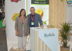 Elena and Christos Kolios. The Greek fruit trader exports citrus, grapes and kiwis to Germany.