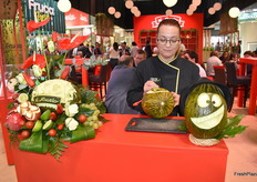 Beautiful melon art.