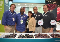 Team Sun World proudly shows some of their high-flavor grape varieties. From left to right: Bernardo Calvo, Maanda Phosiwa, Jennifer Sanchez, Gerardo Lugo and Pablo Ramirez.