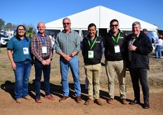 Inge Victor and Ryno Palm (both from Rooted Global Fruit Co.), Carel Malherbe of Lebombo Cape, Anton Tollig and Jan Myburgh (both from Nutrigro) with Allister McFarlane, general manager at Lebombo Cape
