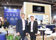 Donovan Van Dyk and Cypress Li from the UAE-based logistics company DP World.
