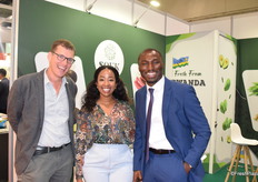 Hugo Lamers, consultant at Agri2value, in company of Natalie Wanjiru and Rasheed Seun from Souk Farm, Rwandan avocado exporter.